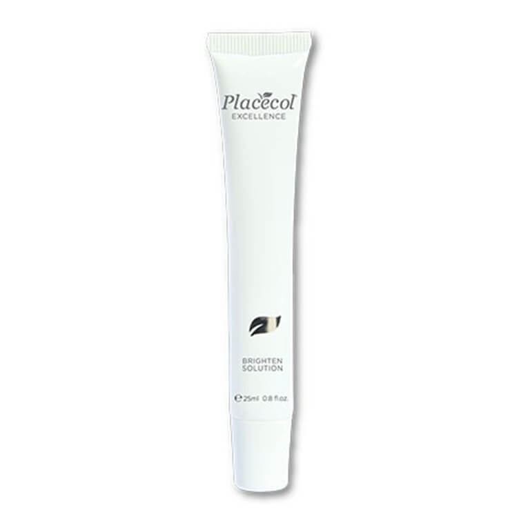A tube of Placecol - Brighten Solution 25 ml on a white background.