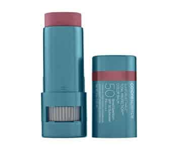 Colorescience SPF 30 sunscreen stick with a pink tube.