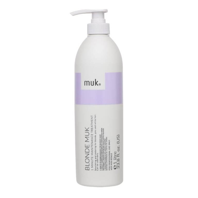 A bottle of Muk - Blonde Muk 1 Minute Treatment 1L on a white background.