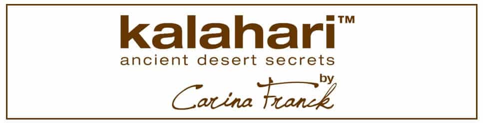 The logo for kalahari ancient desert secrets.