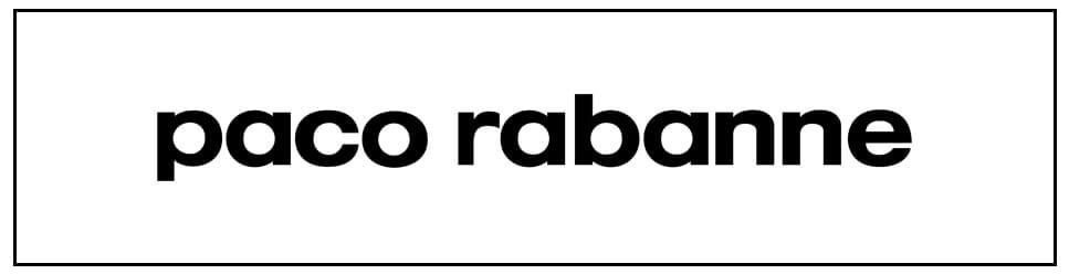 Paco rabanne logo on a white background.