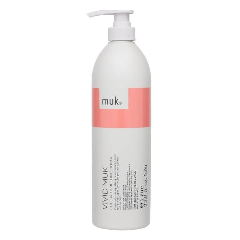A bottle of Muk - Vivid Muk Colour Conditioner 1L on a white background.