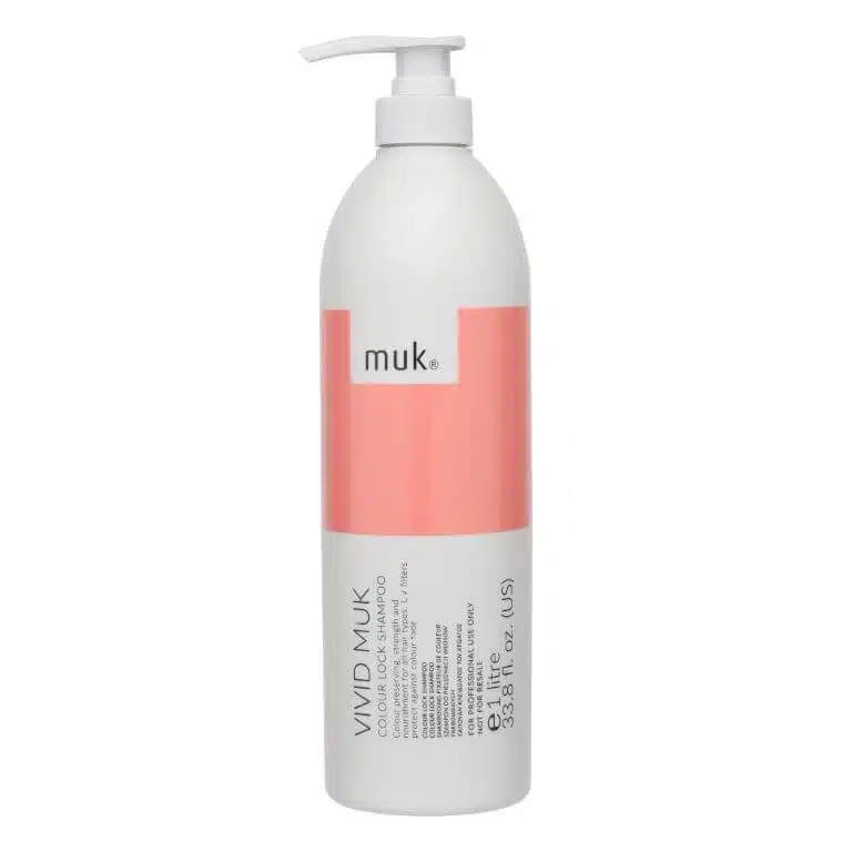 A bottle of Muk - Vivid Muk Colour Shampoo 1L on a white background.