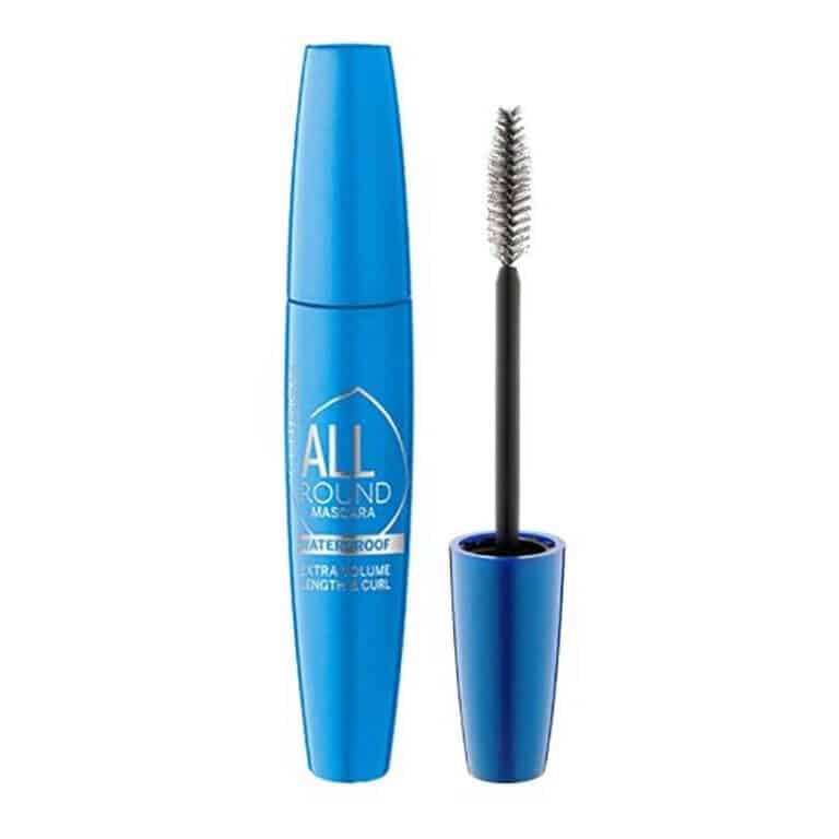 A blue mascara with a black wand from Catrice - Allround Mascara Waterproof 010.