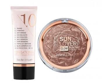 A tube of Catrice sun lover highlighting powder and a tube of Catrice highlighter.