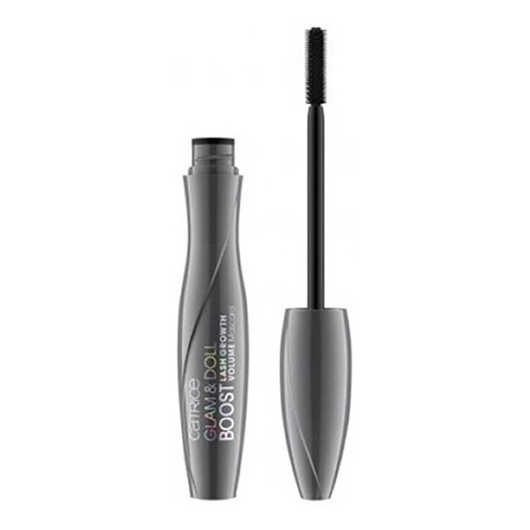 L'oreal lash boost mascara in black combined with Catrice - Glam & Doll Boost Lash Growth Volume Mascara 010.