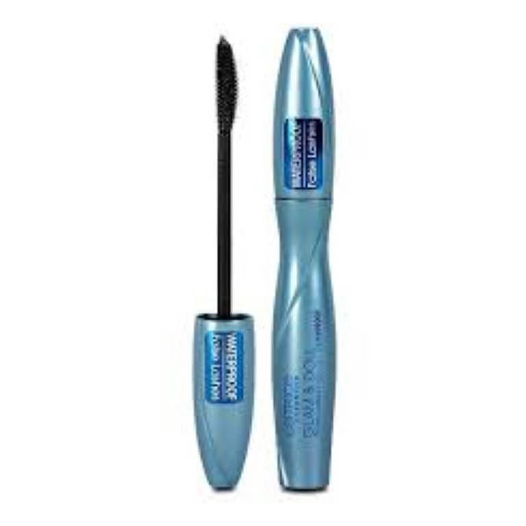 A mascara with a black tube and a black brush from Catrice - Glam & Doll False Lashes Mascara Waterproof 010.
