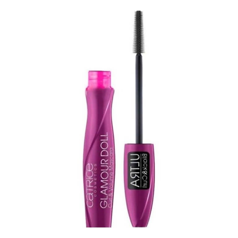 A mascara with a purple tube designed by Catrice - Glam & Doll Curl & Volume Mascara 010.
