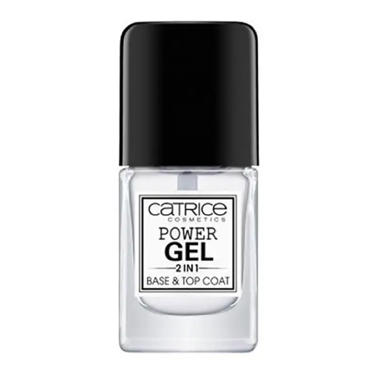 Catrice - Power Gel 2in1 Base & Top Coat nail polish in white.
