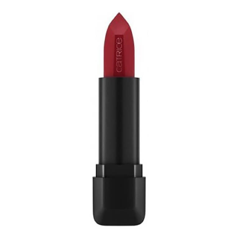 A 𝗥𝗘𝗗 lipstick on a white background, the Catrice - Vegan Collagen Matt Lipstick 110.