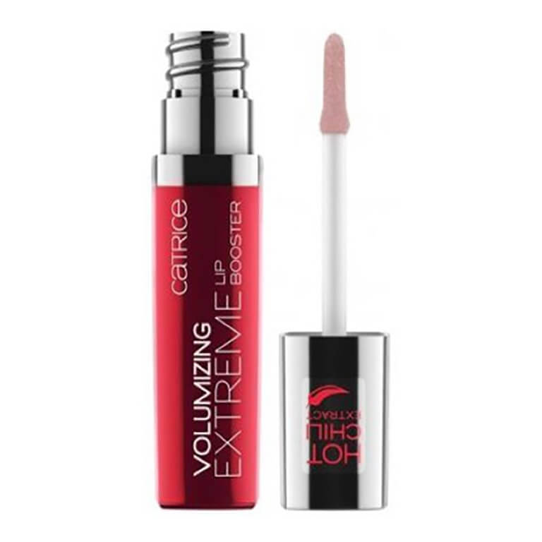 A bottle of Catrice - Volumizing Extreme Lip Booster 010 with a red lid.