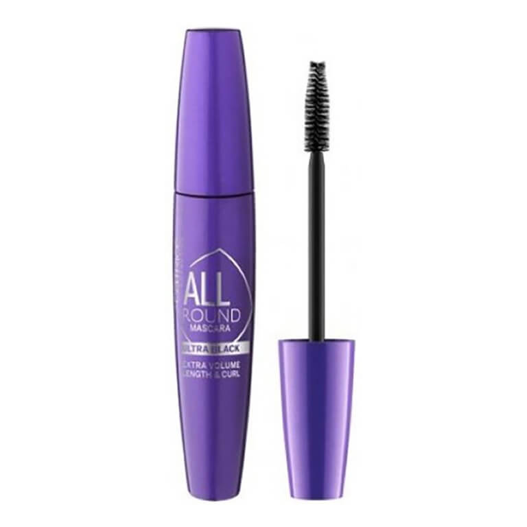 The Catrice - Allround Mascara Ultra Black 010 is purple and has a black tube.