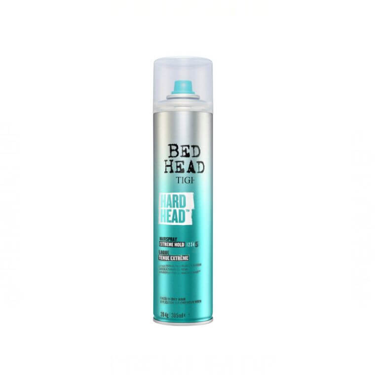 TIGI - Hard Head Hairspray 385ml with a white background.