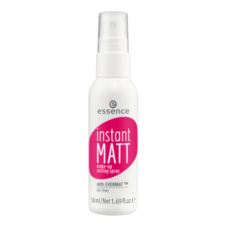 Essence - Instant Matt Make-Up Setting Spray on a white background.