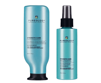 Pureology smoothing shampoo and conditioner set.