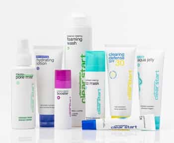 A variety of Dermalogica skin care products on a white background.