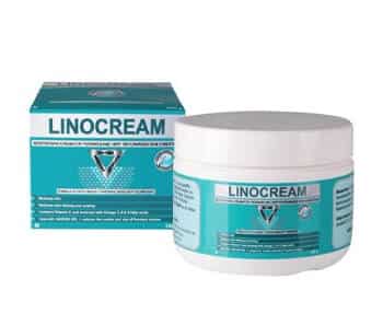 Lino cream with a box next to it.