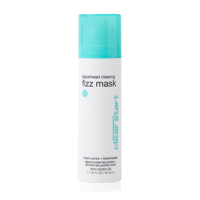 A bottle of Dermalogica - Clear Start - Blackhead Clearing Fizz Mask 50ml on a white background.