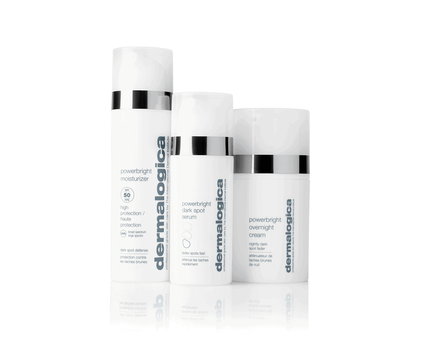 Dermalogica skin care products displayed on a white background.