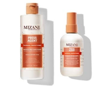 Mizani press agent thermal hair care set.