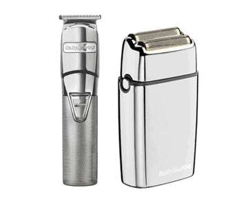 A silver and black BabylissPro electric shaver and trimmer.