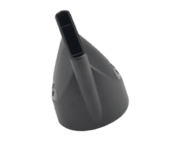 A black plastic cone on a white background by Babylisspro.
