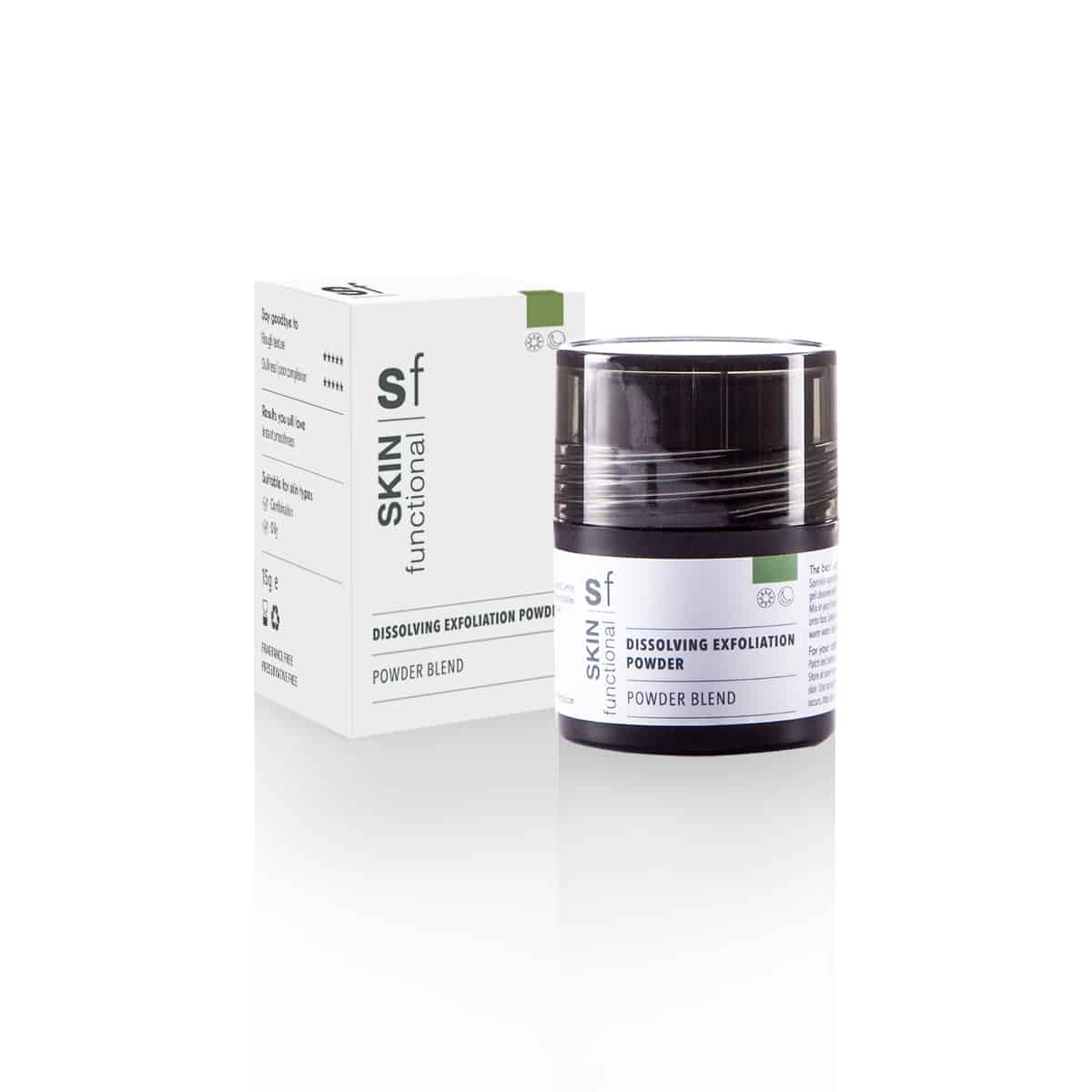 SKIN Functional - Powder Blend - Dissolving Exfoliating 15g, now available in a 50ml size for even more effective results.