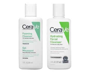 Cerave facial cleanser and moisturizer.