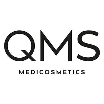 The logo for qms medcosmetics.