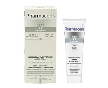Pharmacers intensive whitening cream spf 50.