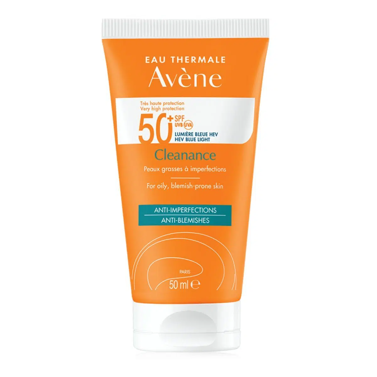 Avène Cleanance SPF50+ sunscreen for cleansing.