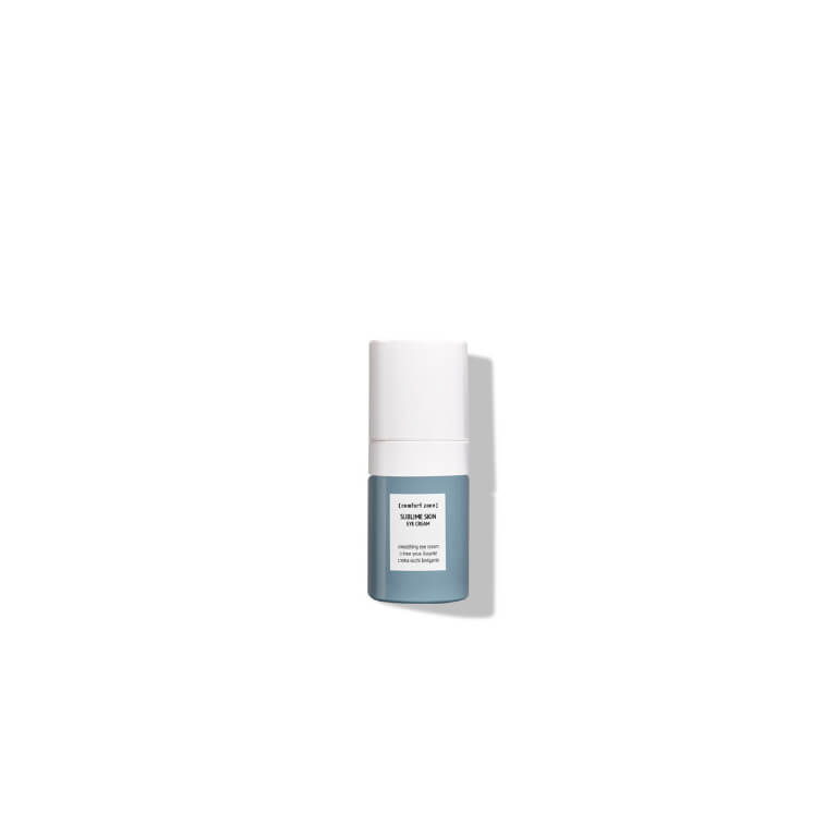 A bottle of blue Comfort Zone - Sublime Skin Eye Cream 15ml on a white background.