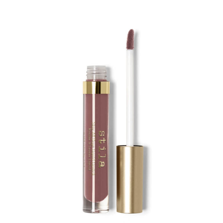 Stila- Stay All Day Liquid Lipstick Firenze with a gold lid on a white background.
