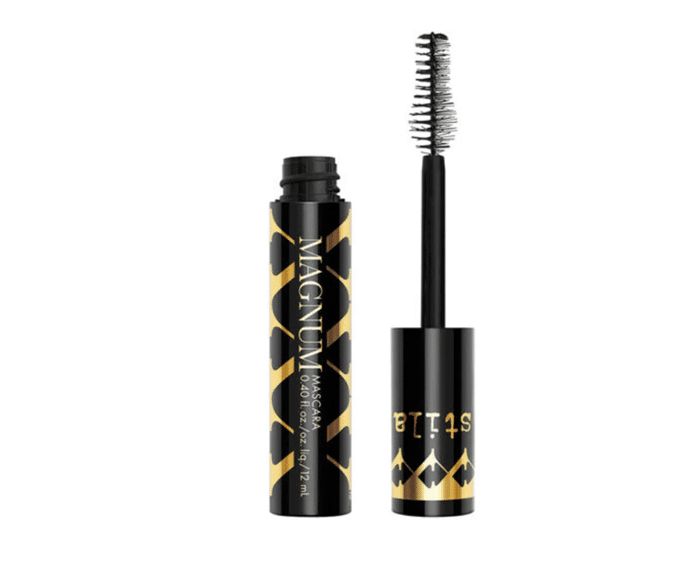 The mascara is black and gold with a gold trim.