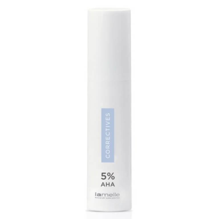 5% Lamelle - Correctives AHA re-texture solution 30ml on a white background.