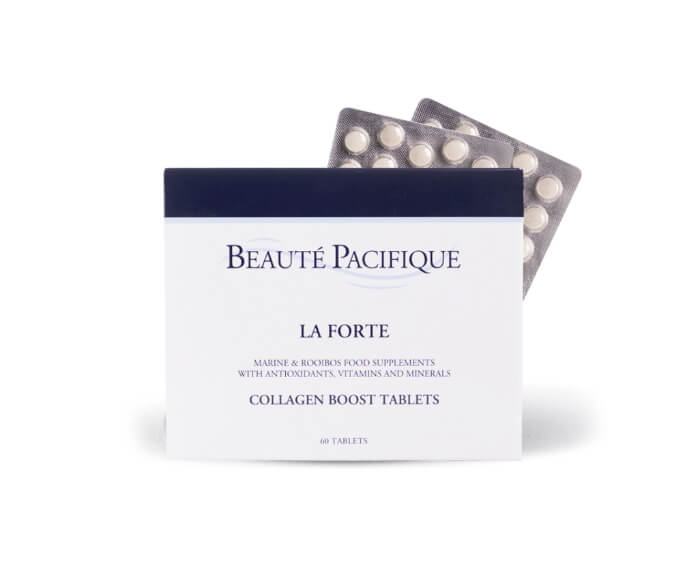 A package of beautipacque's la forte collagen mountain tablets.