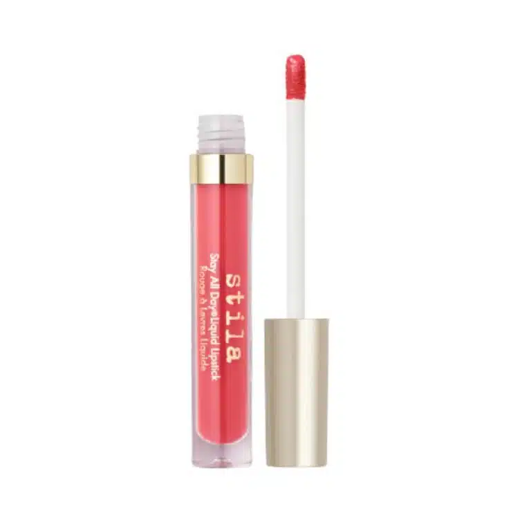 Stila Stay All Day Liquid Lipstick Sheer Rosabella with a gold lid.