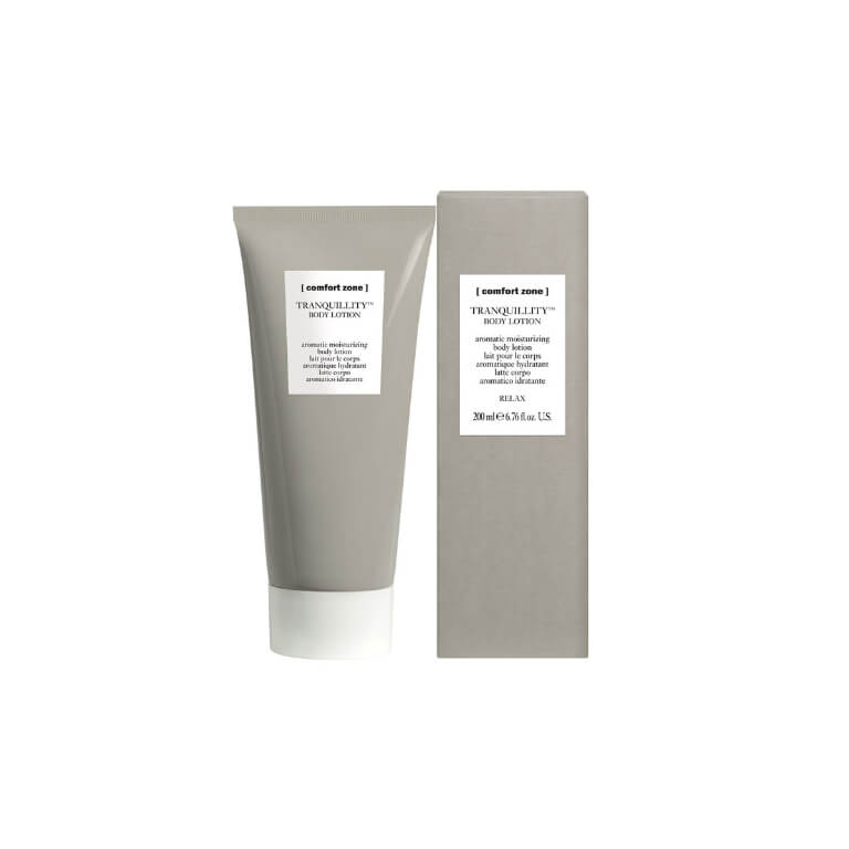 A tube of facial cleanser on a white background with Comfort Zone - Tranquility Body Lotion 200ml.