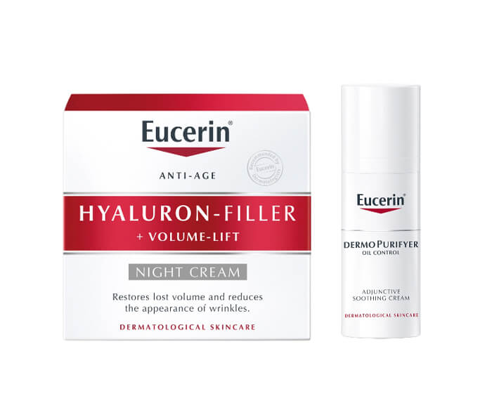 Eucerin hyaluron filler volume lift night cream.