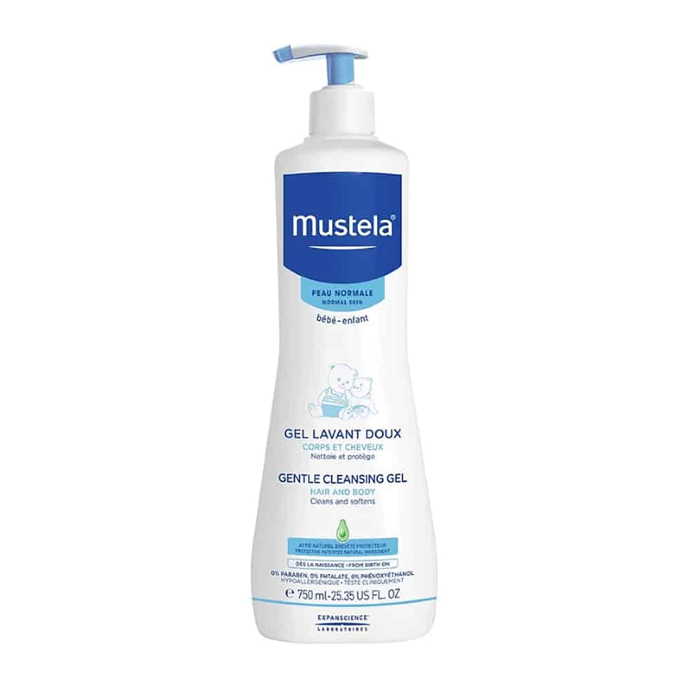 Muesli baby lotion with chamomile and aloe vera and Mustela - Gentle Cleansing Gel 750ml.