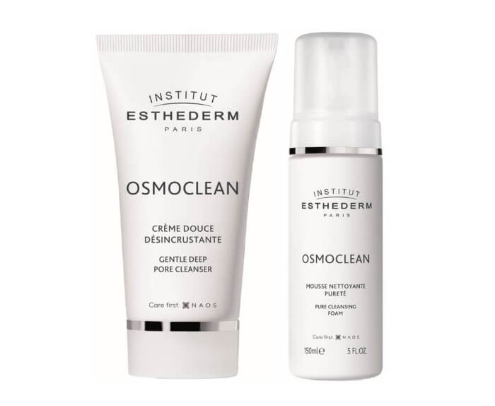 Esthederm osmoclean & osmoclean cleanser.