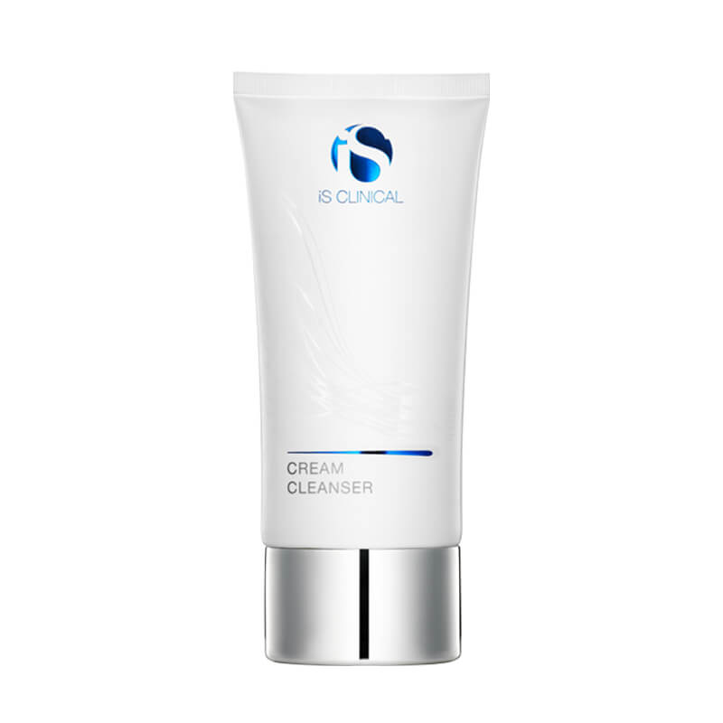 A tube of cream cleanser on a white background.