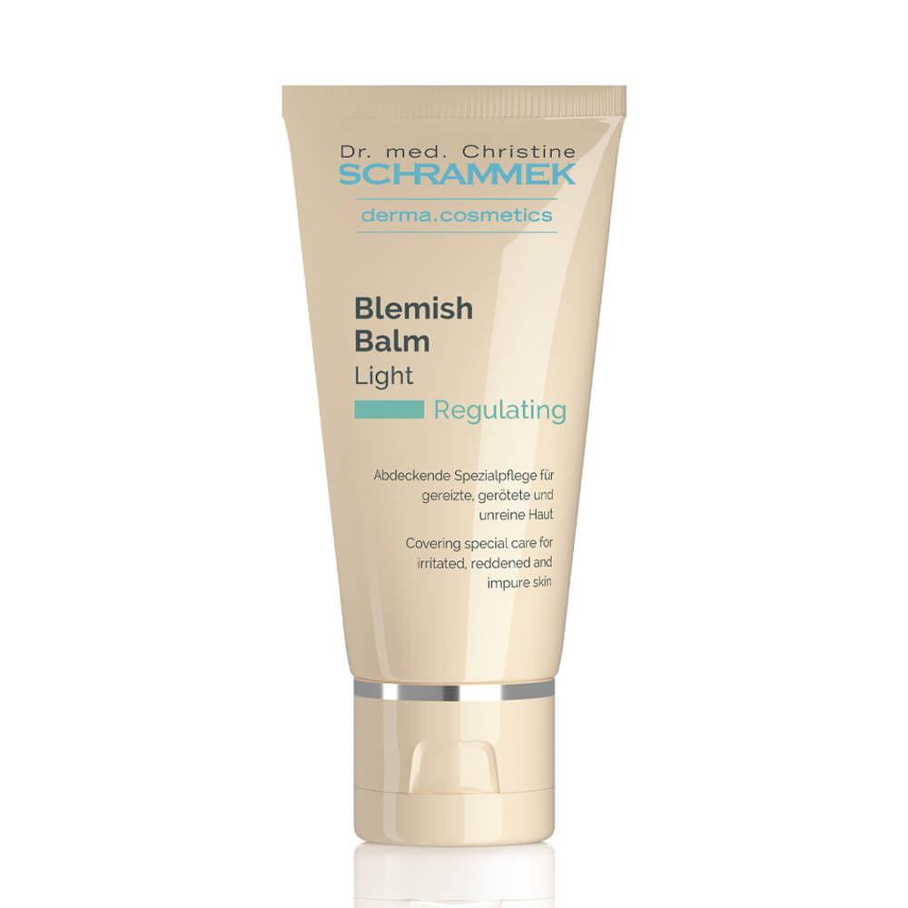 A tube of blemish balm on a white background.