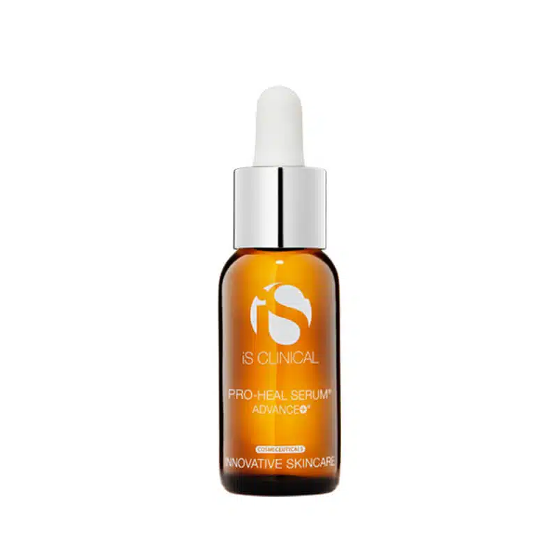 A bottle of essential serum on a white background.