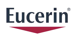 Eucerin logo on a black background.