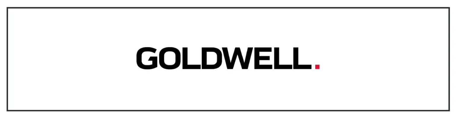 The goldwell logo on a white background.