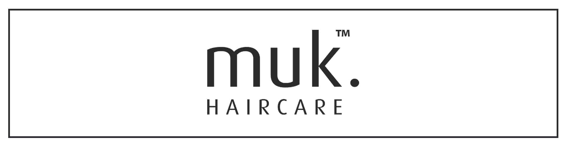 The logo for muk haircare.