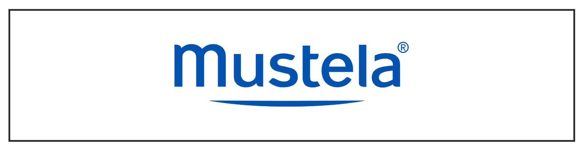 Mustela logo on a white background.