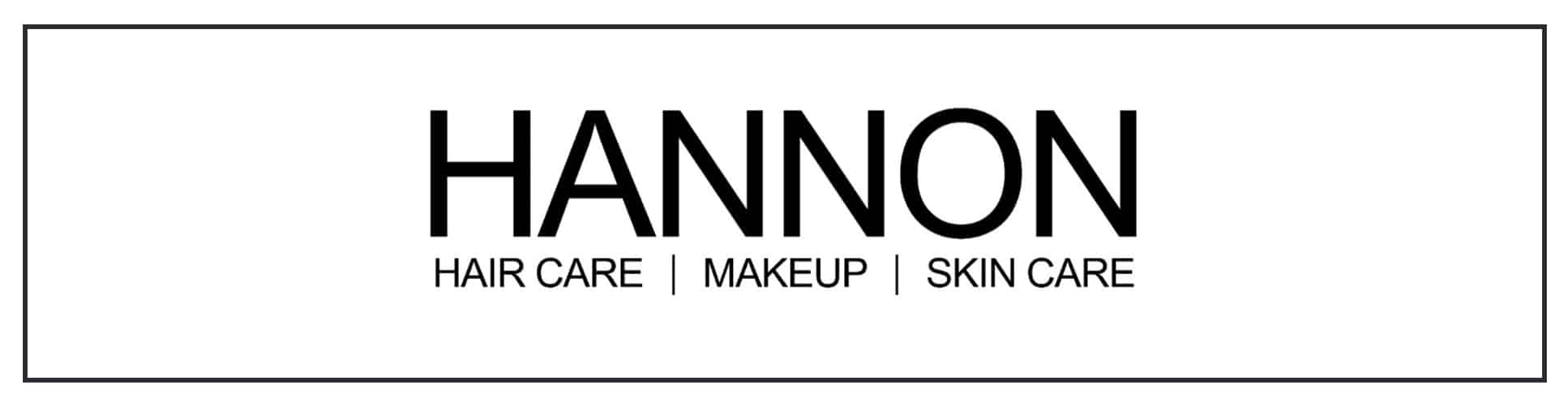 Hannon haircare makeup care logo.