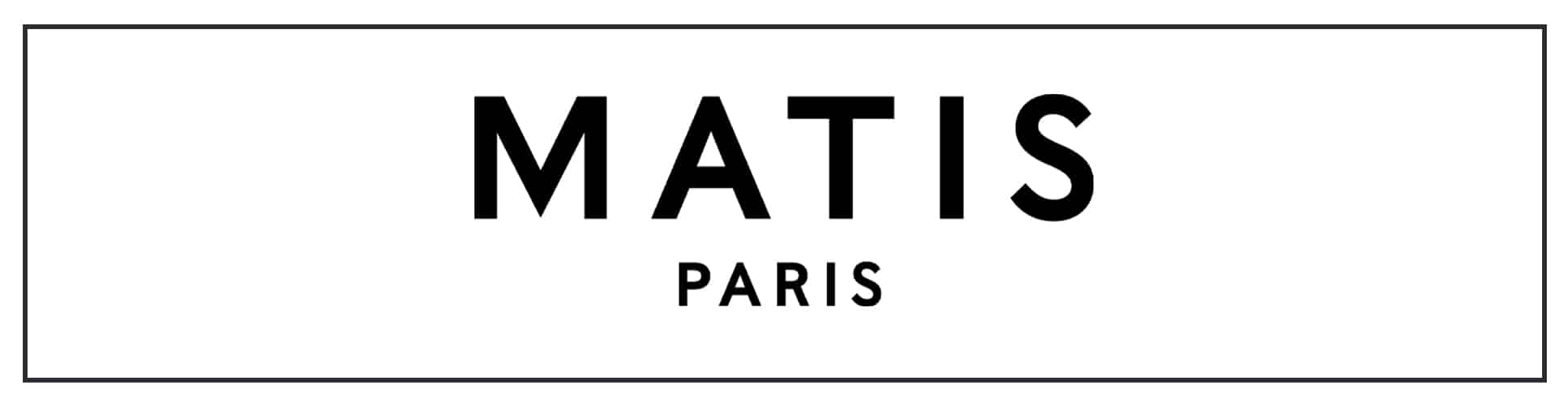Matis paris logo on a white background.